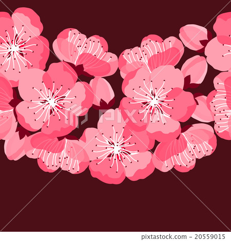 Japanese sakura seamless pattern with stylized 20559015