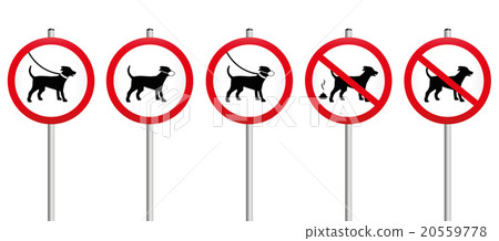 Dogs On Leads Muzzle Dirt Mandatory Sign 20559778