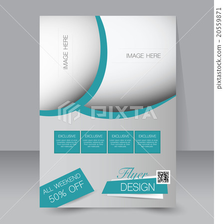 Template for brochure or flyer. Editable A4 poster 20559871