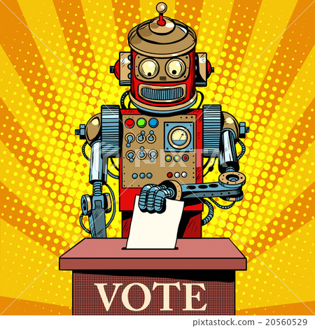 Robot the voter vote on election day 20560529