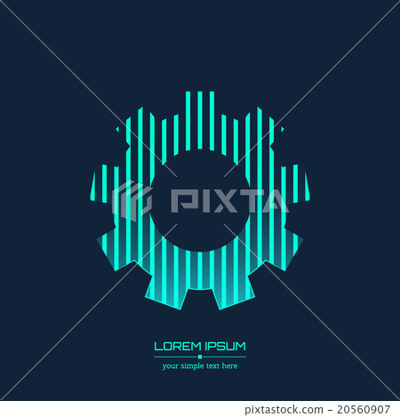Abstract Creative concept vector icon of gear Abstract Creative concept vector icon of gear 20560907