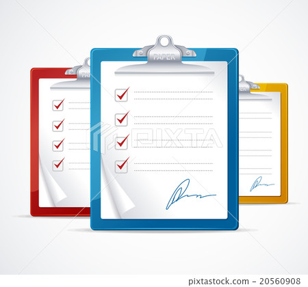 Vector illustration of check list and signature 20560908