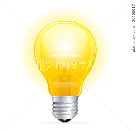 Vector Light bulb isolated on white 20560917