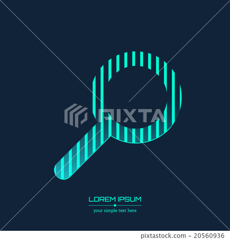 Abstract Creative concept vector icon of magnifier Abstract Creative concept vector icon of magnifier 20560936