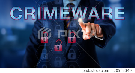 Perpetrator Touching CRIMEWARE Onscreen Perpetrator Touching CRIMEWARE Onscreen 20563349