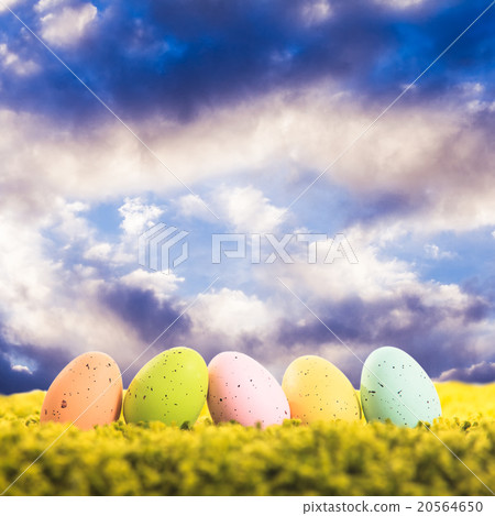 Easter eggs on the grass  20564650