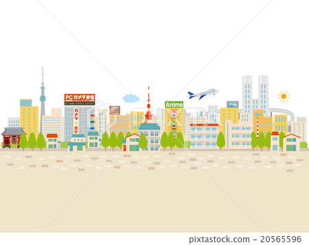 東京的街道圖像，地面 20565596