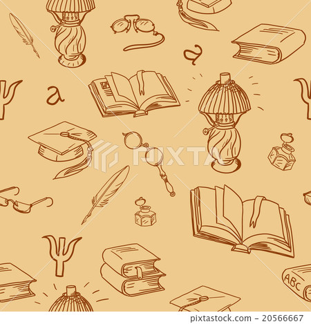 Books library seamless pattern. Reading background 20566667