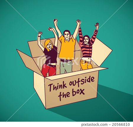 Young creative people group team in box color Young creative people group team in box color 20566810