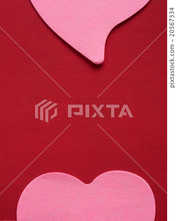 seperate of pink heart-shaped papernote seperate of pink heart-shaped papernote 20567334