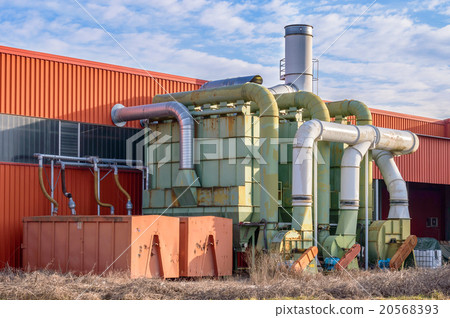 图库照片: system of filtration of a factory