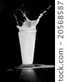 milk splash on black background 20568587