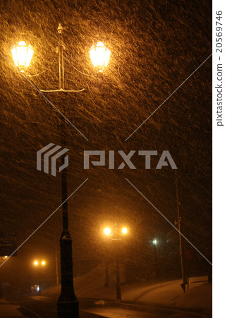 Hokkaido Snowstorm night Hokkaido Snowstorm night 20569746
