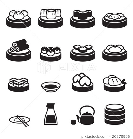 Dim sum & japanese food icons 20570996