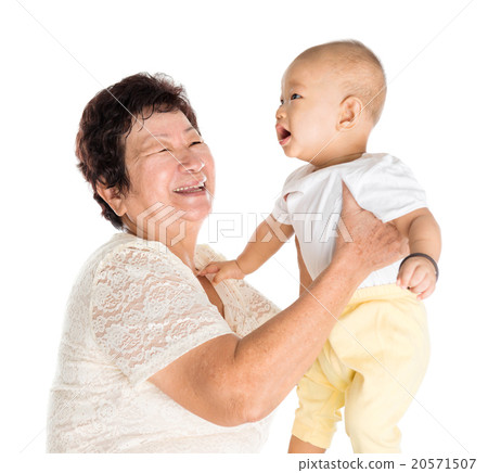 Grandmother and grandchild portrait 20571507
