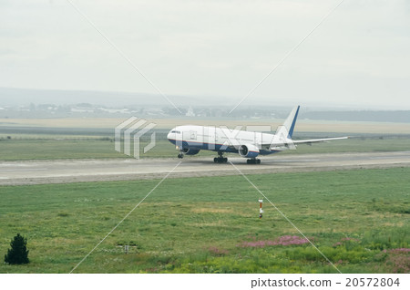 Airplane on the airfield. Airplane on the airfield. 20572804
