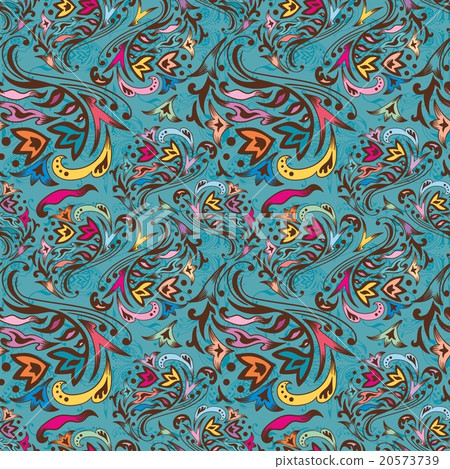 Turquoise swirl pattern - Stock Illustration [20573739] - PIXTA