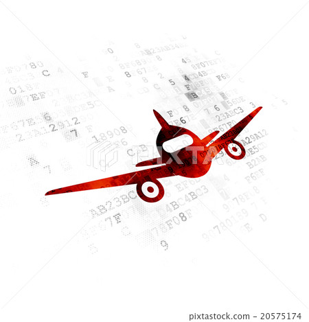 Travel concept: Aircraft on Digital background Travel concept: Aircraft on Digital background 20575174