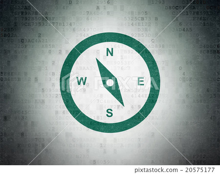 Travel concept: Compass on Digital Paper Travel concept: Compass on Digital Paper 20575177