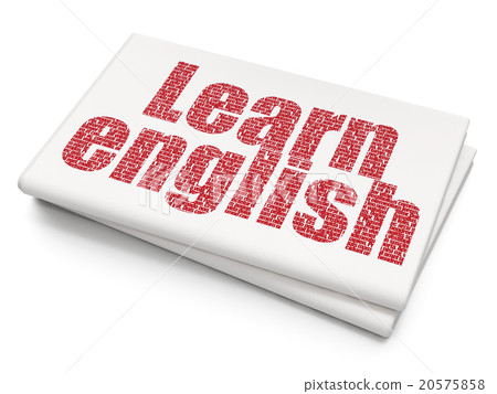 Learning concept: Learn English on Blank Newspaper 20575858