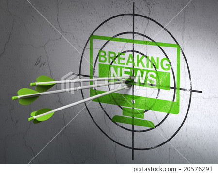 News concept: arrows in Breaking News On Screen 20576291