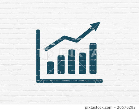 News concept: Growth Graph on wall background 20576292