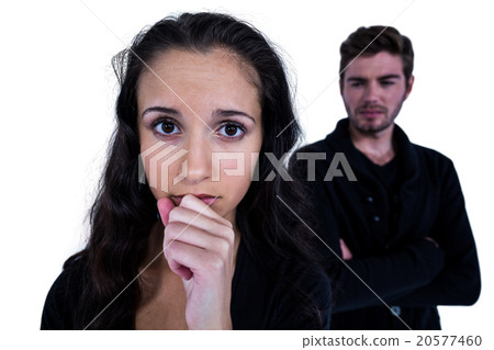 Portrait of sad woman with man 20577460