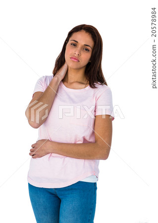 Girl having a stomach pain Girl having a stomach pain 20578984