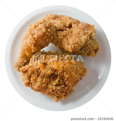 Deep Fried Chicken on A White Dish Deep Fried Chicken on A White Dish 20580696
