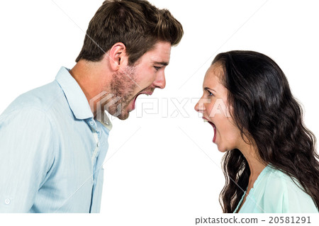 Couple quarreling having argument Couple quarreling having argument 20581291