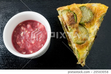 Thai Eggplant Omelet Served with Chili Paste Thai Eggplant Omelet Served with Chili Paste 20583058