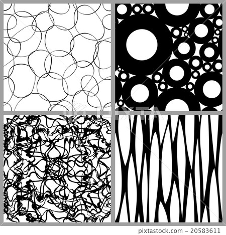 Monochrome pattern set - seamless Monochrome pattern set - seamless 20583611