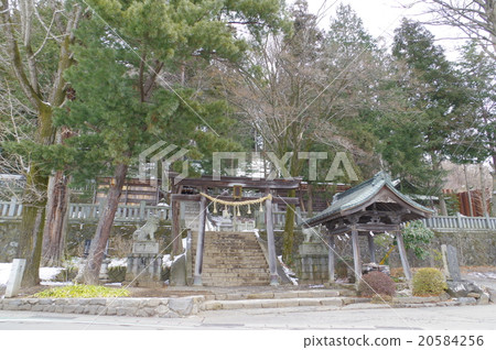 Shinza Suwa的神道神（Tenaga）神社入口·鳥居神社與江戶時代的建築 20584256