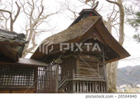 Shinshu Matsumoto's cultural asset Yasaka Shrine main building Edo era architecture rare rocky honcho shi important cultural property 20584940