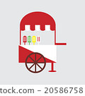 Ice cream cart, vector illustration 20586758