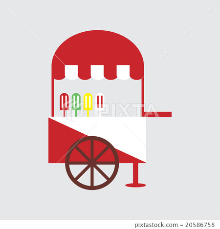 Ice cream cart, vector illustration Ice cream cart, vector illustration 20586758