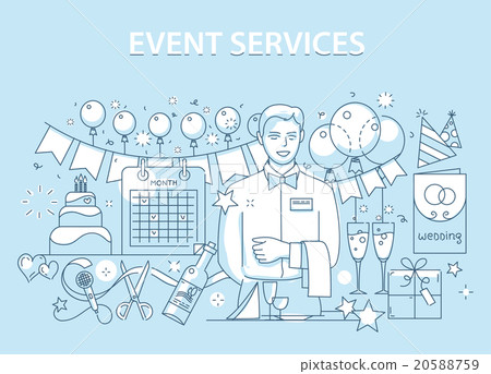 Line style design concept of special event and 20588759