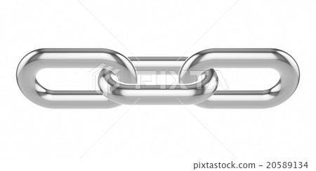 Metal chain isolated on white background. 20589134