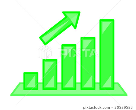 Bar graph rising - Stock Illustration [20589583] - PIXTA