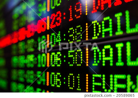 Information board with train schedule Information board with train schedule 20589865