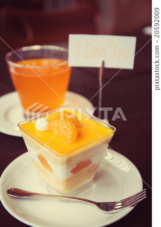 Orange cupcake with I LOVE YOU massage 20592009