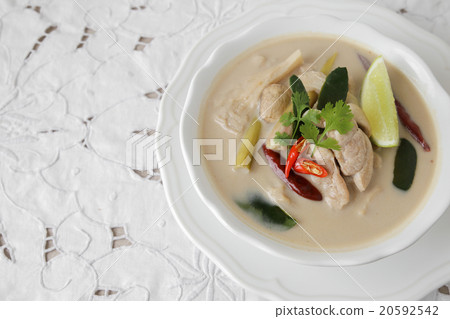 Tom Kha Gai , Thai Galangal chicken coconut soup 20592542