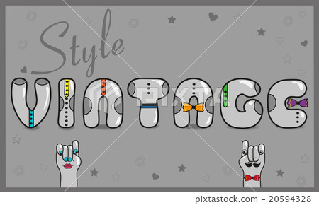 Inscription Vintage Style 20594328