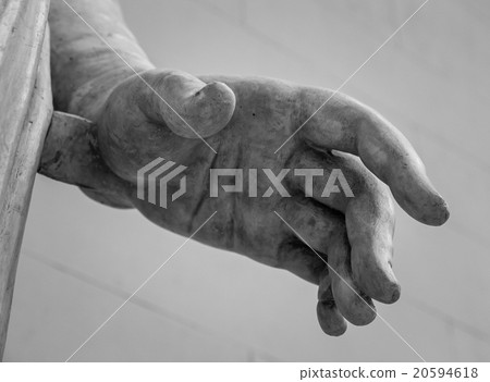 stone statue detail of human hand stone statue detail of human hand 20594618