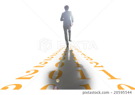 A businessman walking on the Christian era 20595544