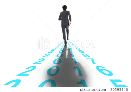 A businessman walking on the Christian era 20595546