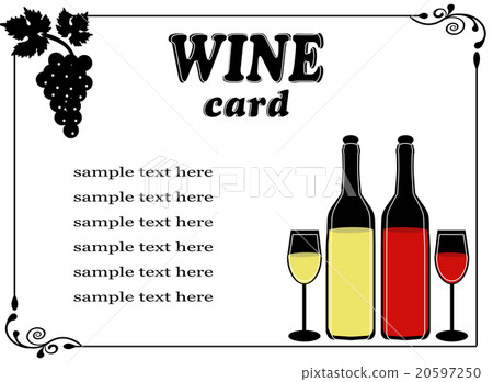 wine list featuring bottles of red and white wine 20597250