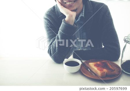 早餐,放鬆,日本男士 早餐,放鬆,日本男士 20597699