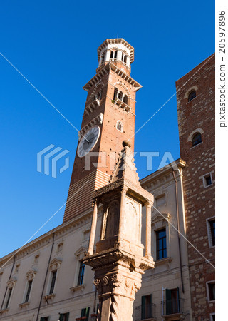 Lamberti Tower in Piazza Erbe - Verona Italy 20597896