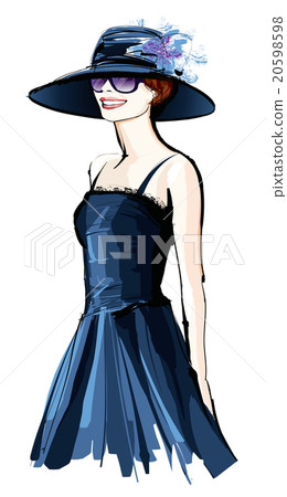 Young pretty woman with hat Young pretty woman with hat 20598598